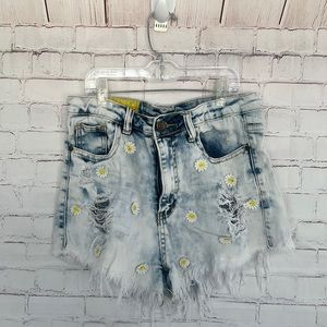 Machine distressed shorts size large